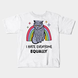 I Hate Everyone Equally Kids T-Shirt